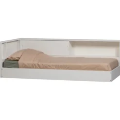 WOOOD Carter Hoekbed Links/Rechts - Grenenhout - Wit - 90x200