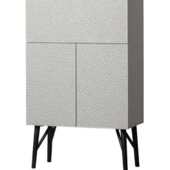WOOOD Carved Drankkast - Hout - Mist - 146x90x46