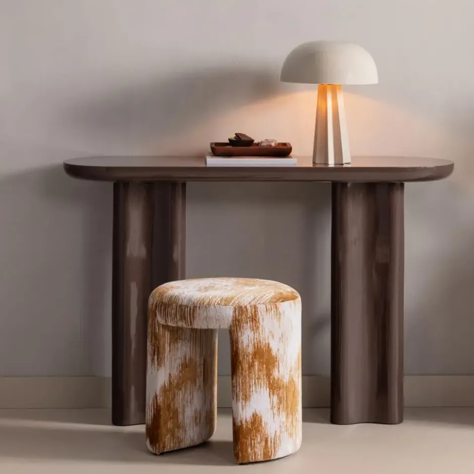 WOOOD Charlie Kruk - Geweven Stof - Karamelbruin - 47x45x45