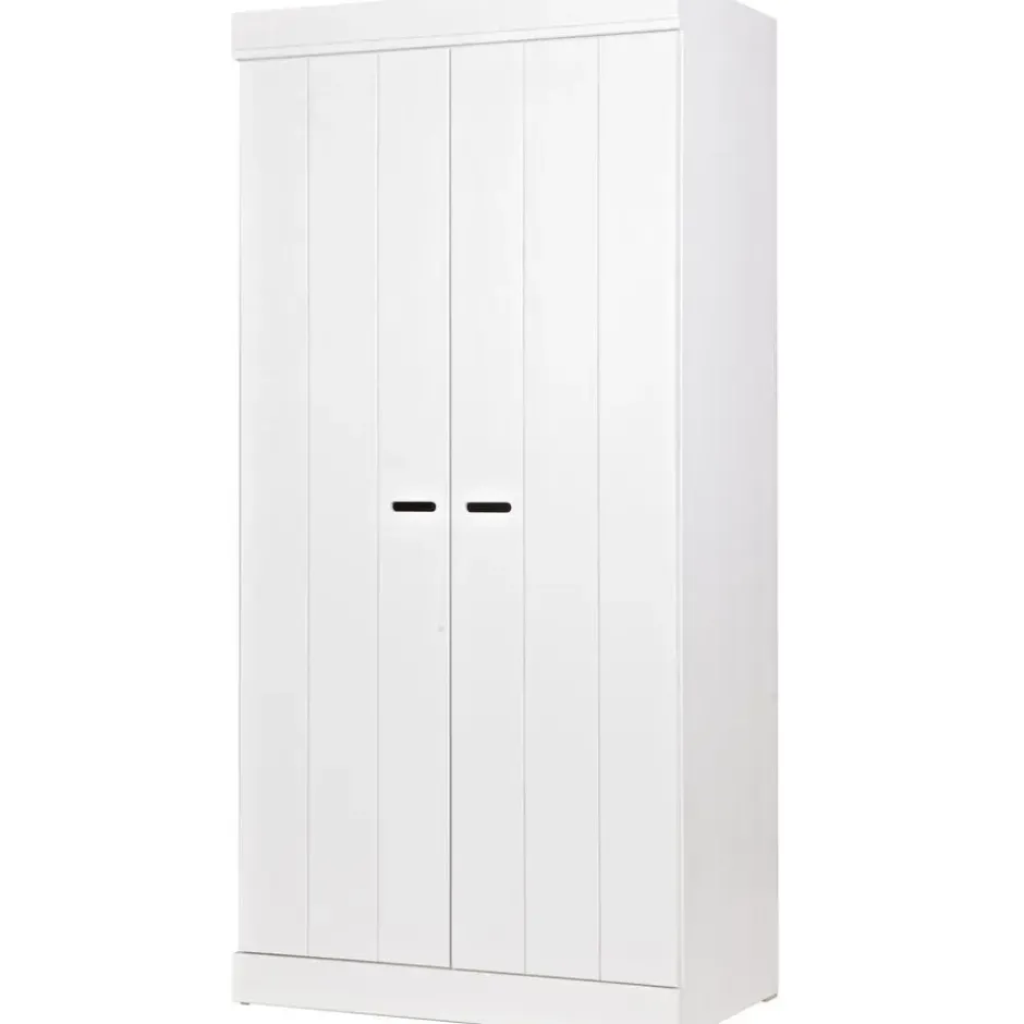 WOOOD Connect Kledingkast 2-Deurs - Grenen - Wit - 195x94x53