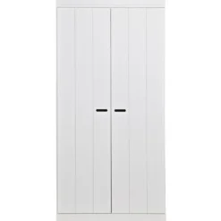 WOOOD Connect Kledingkast 2-Deurs - Grenen - Wit - 195x94x53