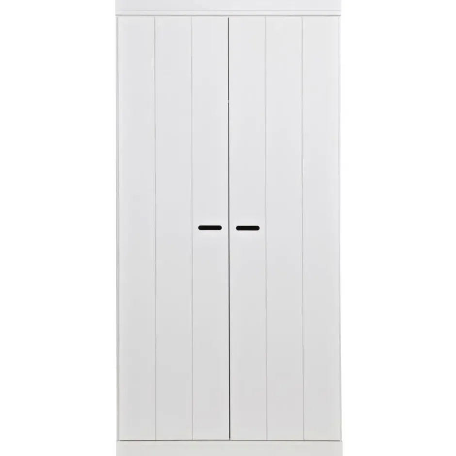 WOOOD Connect Kledingkast 2-Deurs - Grenen - Wit - 195x94x53
