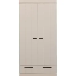 WOOOD Connect Kledingkast 2-Deurs met lade - Grenen - Dust - 195x94x53