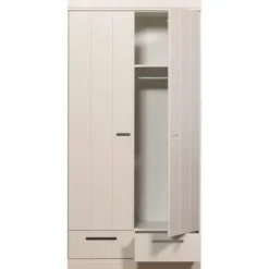 WOOOD Connect Kledingkast 2-Deurs met lade - Grenen - Dust - 195x94x53
