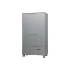 WOOOD Dennis Kast Met Laden - Grenen - Betongrijs - 202x111x55
