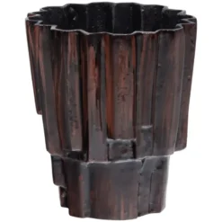 WOOOD Drava Pot - Aluminium - Bruin - 20x19x22