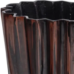 WOOOD Drava Pot - Aluminium - Bruin - 20x19x22