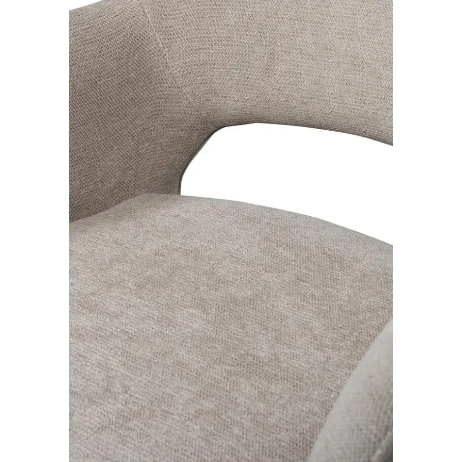 WOOOD eettafel Rhonda - Eiken & eetkamerstoelen Jenny - Stof - Naturel