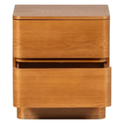 WOOOD Fejo Nachtkastje Met Lades - MDF - Bruin - 43x40x34