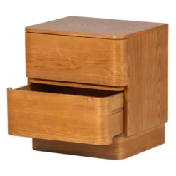 WOOOD Fejo Nachtkastje Met Lades - MDF - Bruin - 43x40x34