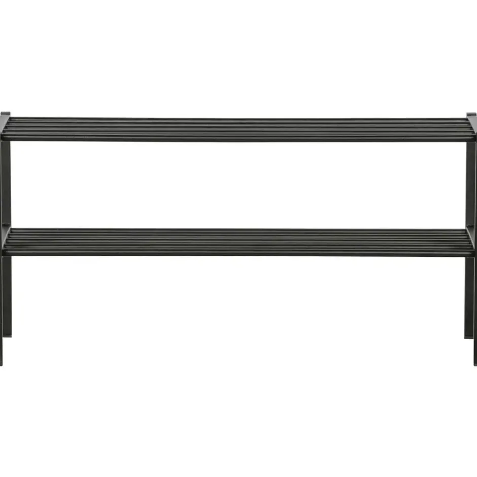 WOOOD Ferro Schoenenrek - Metaal - Zwart - 40x85x35