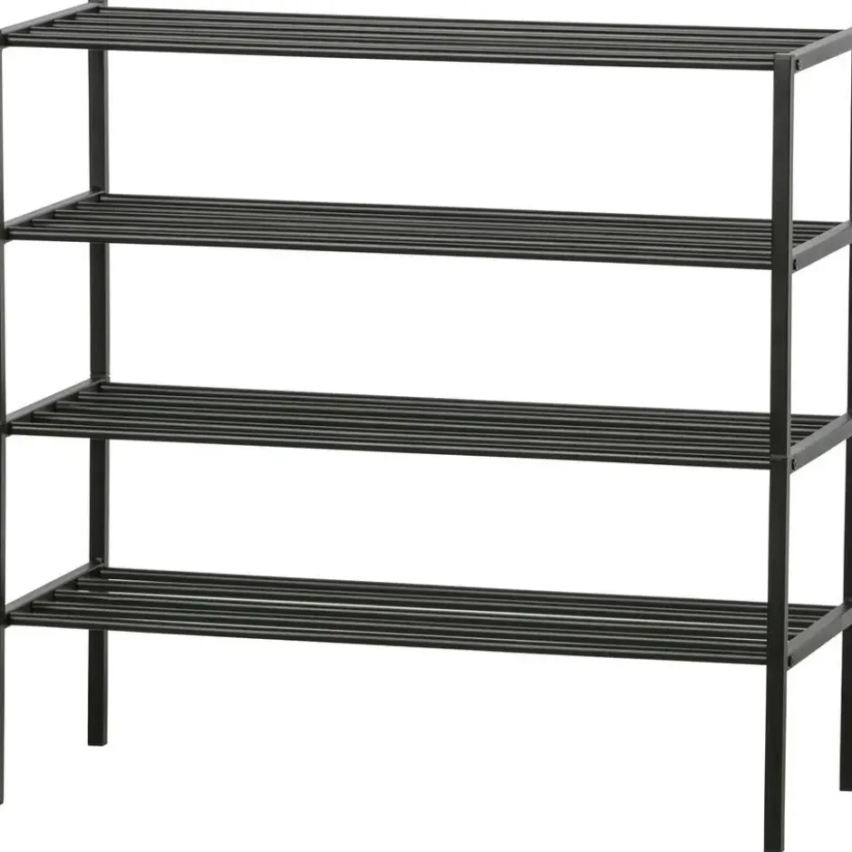 WOOOD Ferro Schoenenrek - Metaal - Zwart - 40x85x35