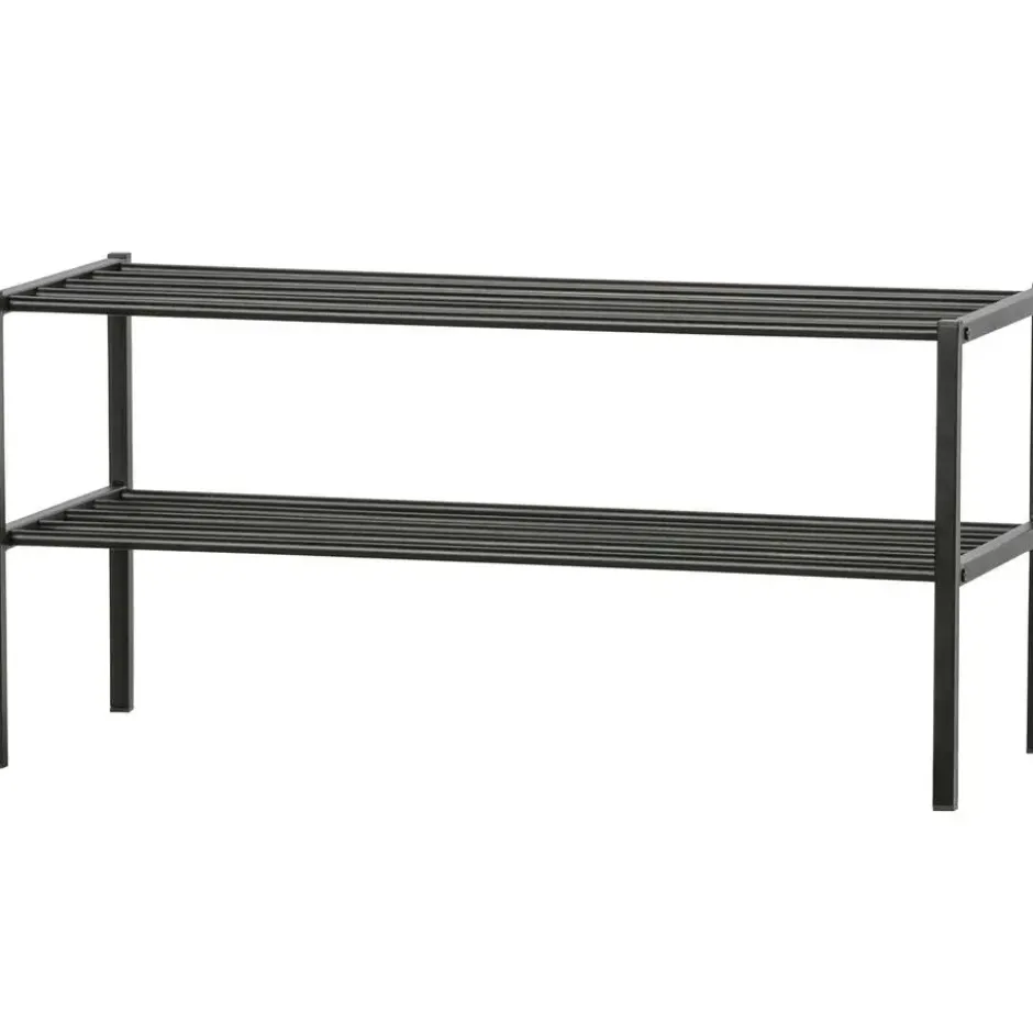 WOOOD Ferro Schoenenrek - Metaal - Zwart - 40x85x35