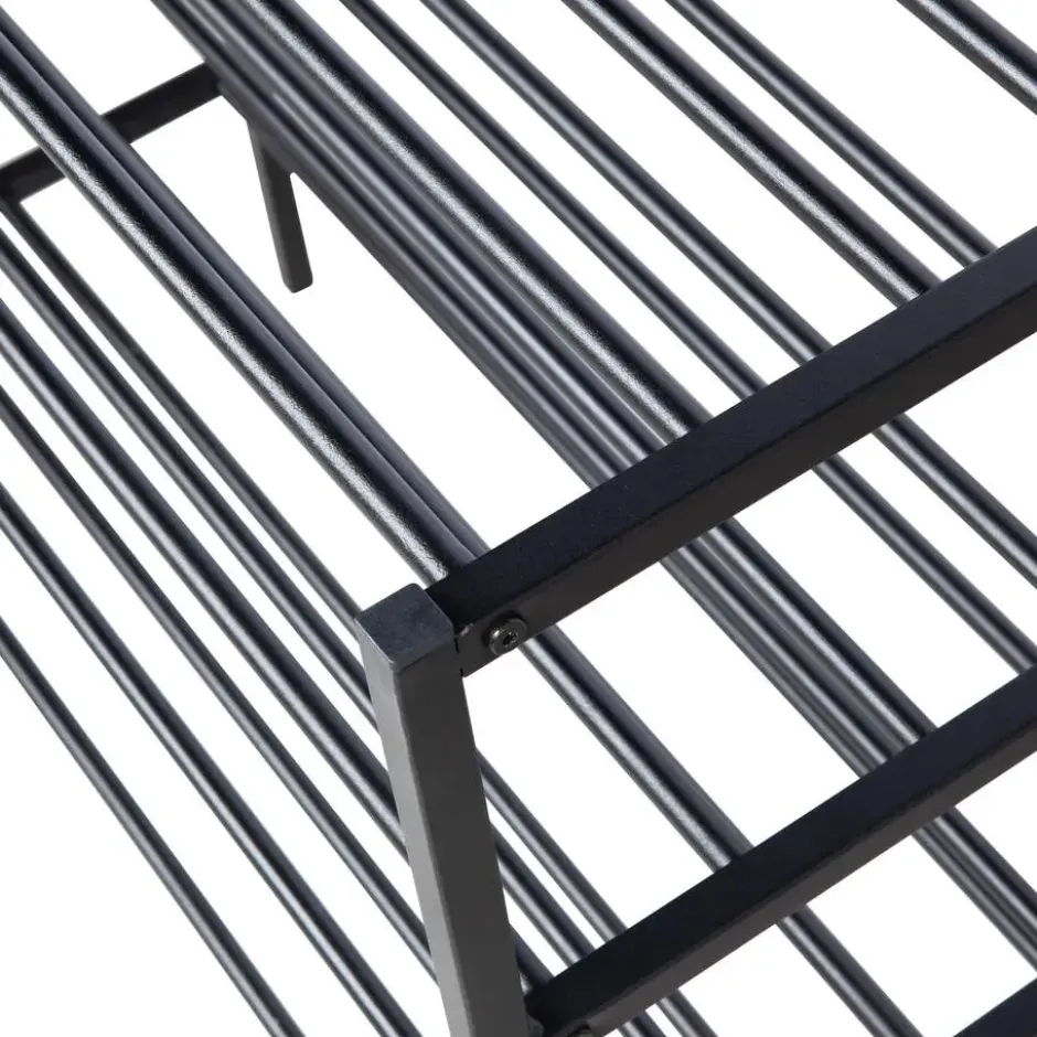 WOOOD Ferro Schoenenrek - Metaal - Zwart - 40x85x35
