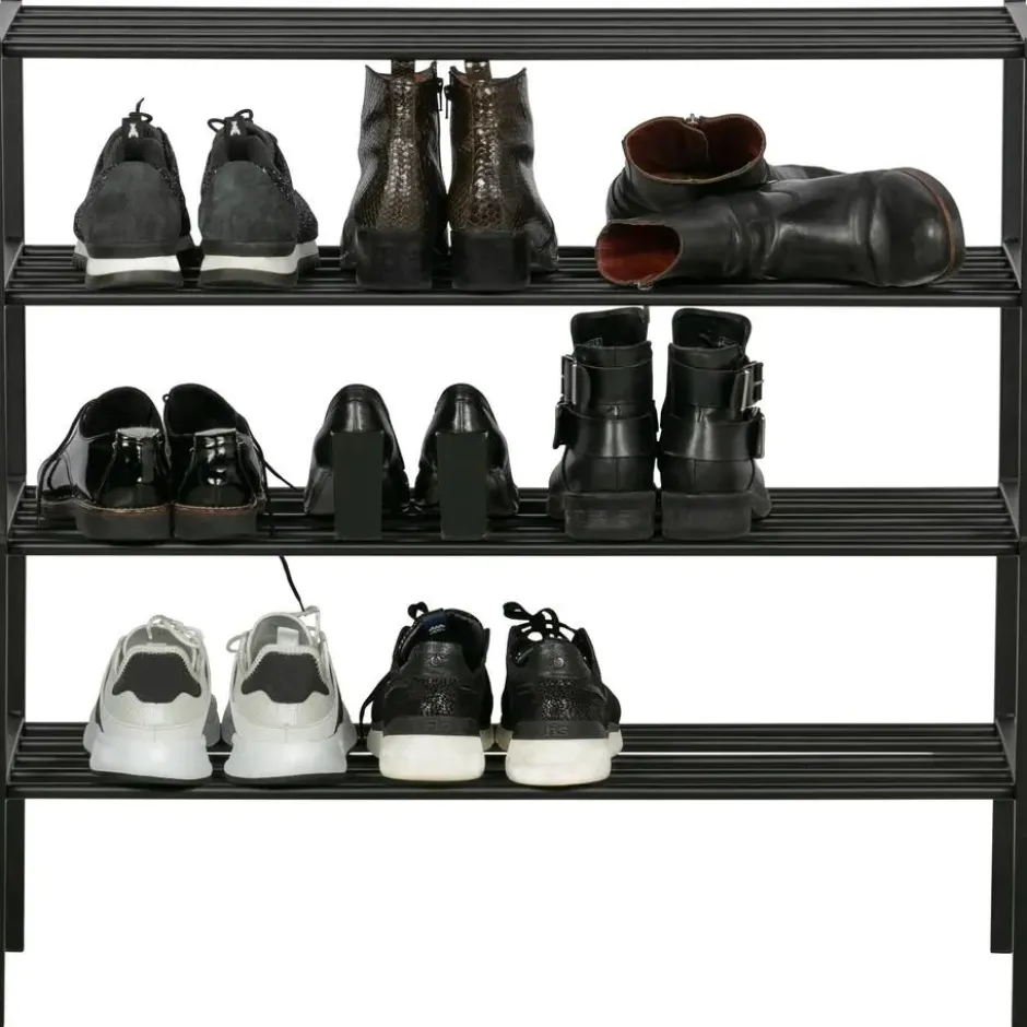WOOOD Ferro Schoenenrek - Metaal - Zwart - 40x85x35
