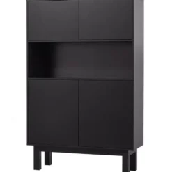 WOOOD Finca Buffetkast - Grenen - Zwart - 170x110x40