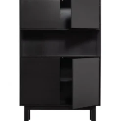 WOOOD Finca Buffetkast - Grenen - Zwart - 170x110x40