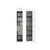 WOOOD Finca Open Vakkenkast - Zwart - 210x40x40