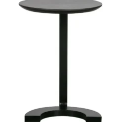 WOOOD Floor Bijzettafel - Hout/Metaal - Zwart - 57x39x39