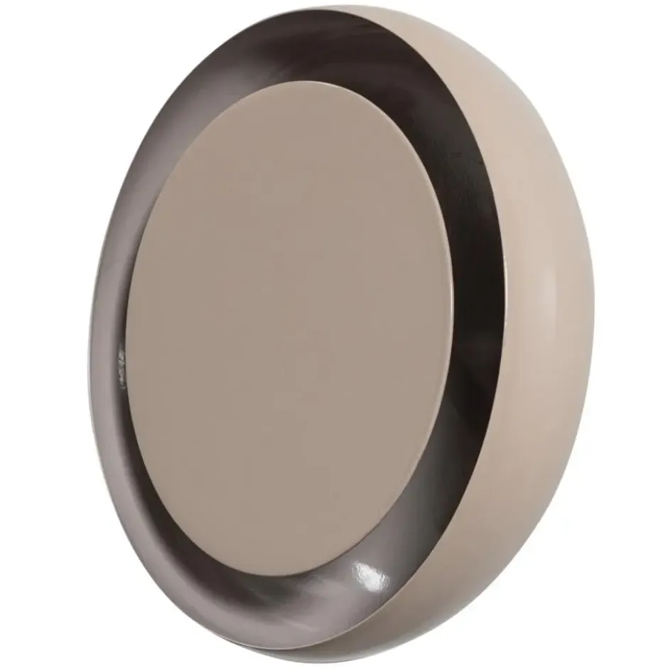 WOOOD Gloomy Wandlamp Rond - Metaal - Zand - 30x30x13