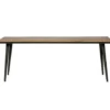 WOOOD Guild Tafel - Hout/Metaal - Naturel/Zwart - 77x220x90