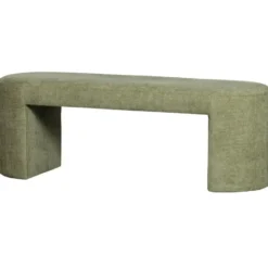 WOOOD Jacob Bankje - Chenille - Olive Green - 46x130x46