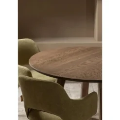 WOOOD Jenny Eetkamerstoelen - Polyester - Sage - Set van 6