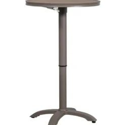 WOOOD Jeppe Hoogte Verstelbare Tuin Bartafel - Aluminium - Bruin/Grijs