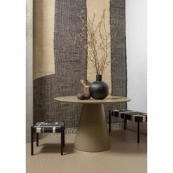 WOOOD Jorre Eettafel - MDF - Militair Bruin - 76x120x120