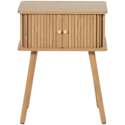 WOOOD Karri Nachtkastje Recht - MDF/Grenen - Naturel - 58x45x40