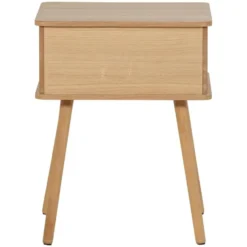 WOOOD Karri Nachtkastje Recht - MDF/Grenen - Naturel - 58x45x40