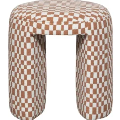 WOOOD krukje Charlie - Polyester - Ruitjes - Oranje