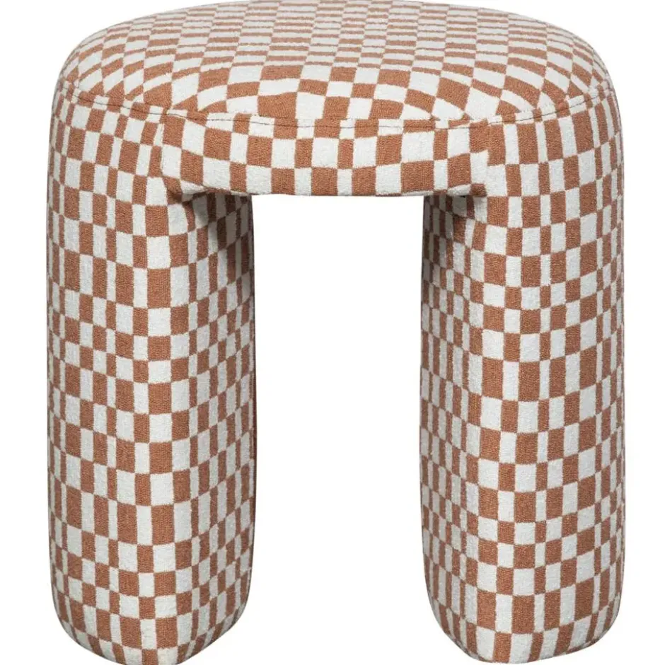 WOOOD krukje Charlie - Polyester - Ruitjes - Oranje