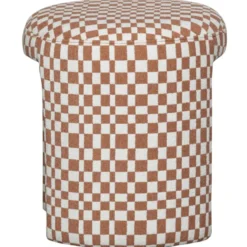 WOOOD krukje Charlie - Polyester - Ruitjes - Oranje