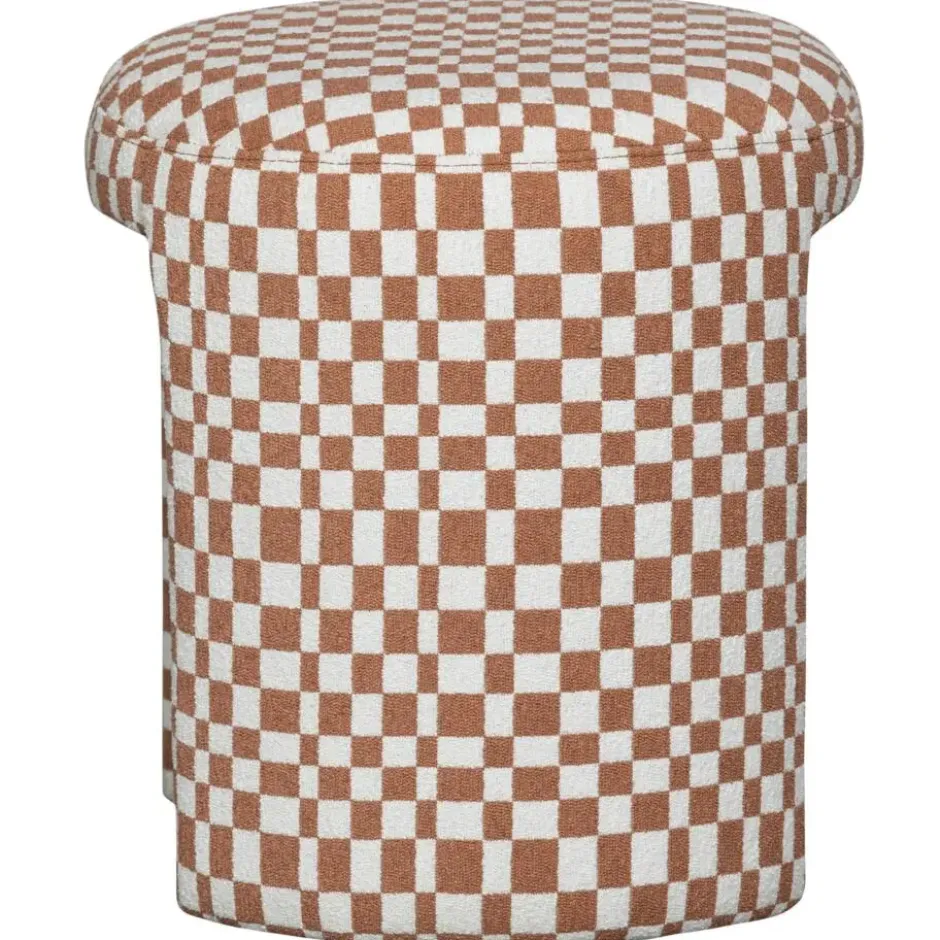 WOOOD krukje Charlie - Polyester - Ruitjes - Oranje