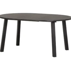 WOOOD Lange Jan Uitschuifbare Eettafel - Eiken - Zwart - 75x120x120