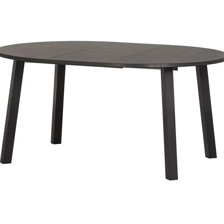 WOOOD Lange Jan Uitschuifbare Eettafel - Eiken - Zwart - 75x120x120