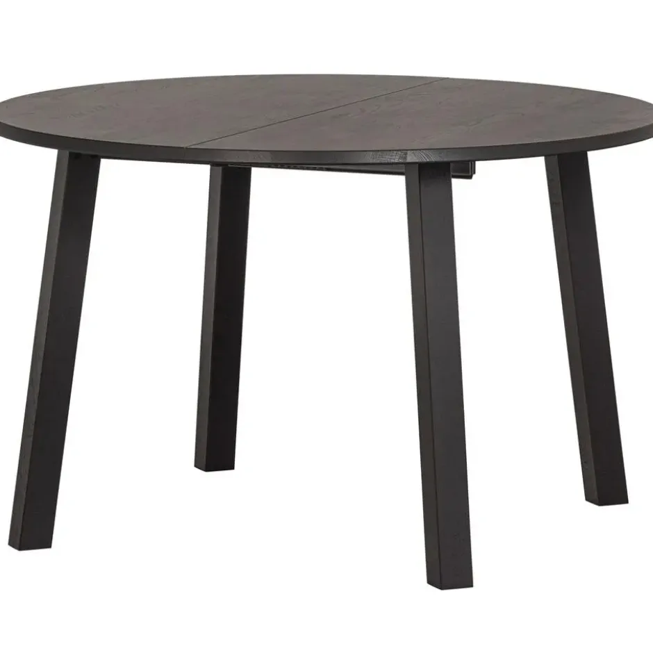 WOOOD Lange Jan Uitschuifbare Eettafel - Eiken - Zwart - 75x120x120