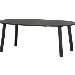 WOOOD Lange Jan Uitschuifbare Eettafel - Eiken - Zwart - 75x120x120