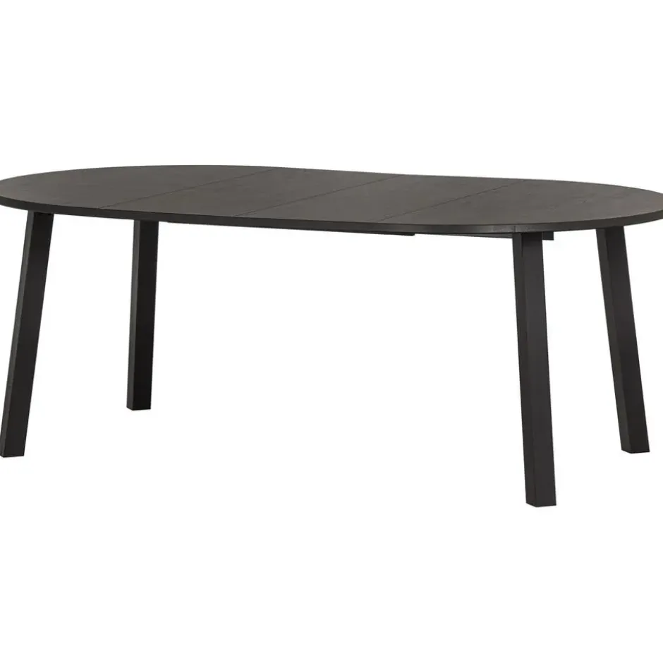 WOOOD Lange Jan Uitschuifbare Eettafel - Eiken - Zwart - 75x120x120