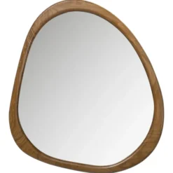 WOOOD Leif Spiegel - Hout - Naturel - 48x44x2