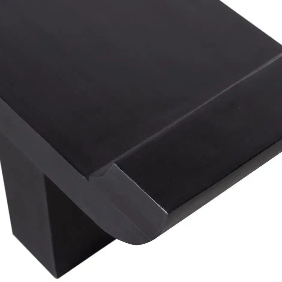 WOOOD Lox Bankje - Hout - Zwart - 35x183x53