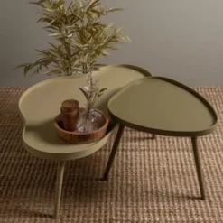 WOOOD Mae Bijzettafel - Grenen/MDF - Alpaca - 35x100x58
