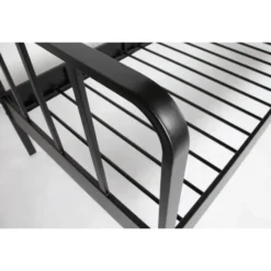 WOOOD Mees Bed - Metaal - Zwart - 90x208x95