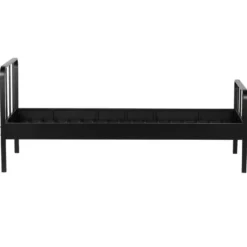 WOOOD Mees Bed - Metaal - Zwart - 90x208x95