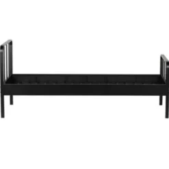 WOOOD Mees Bed - Metaal - Zwart - 90x208x95