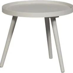 WOOOD Mesa Bijzettafel M - Hout - Zand - 45 cm x Ø45