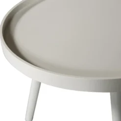 WOOOD Mesa Bijzettafel M - Hout - Zand - 45 cm x Ø45
