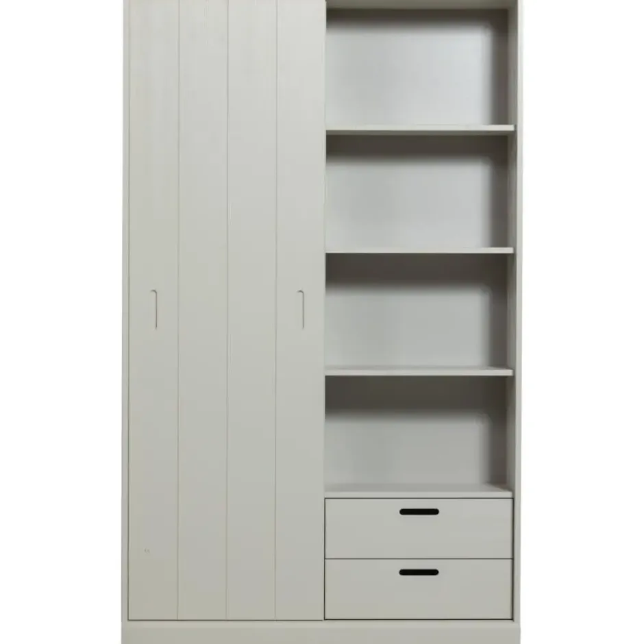 WOOOD Mila Schuifdeurkast - Grenen - Dust - 200x120x42