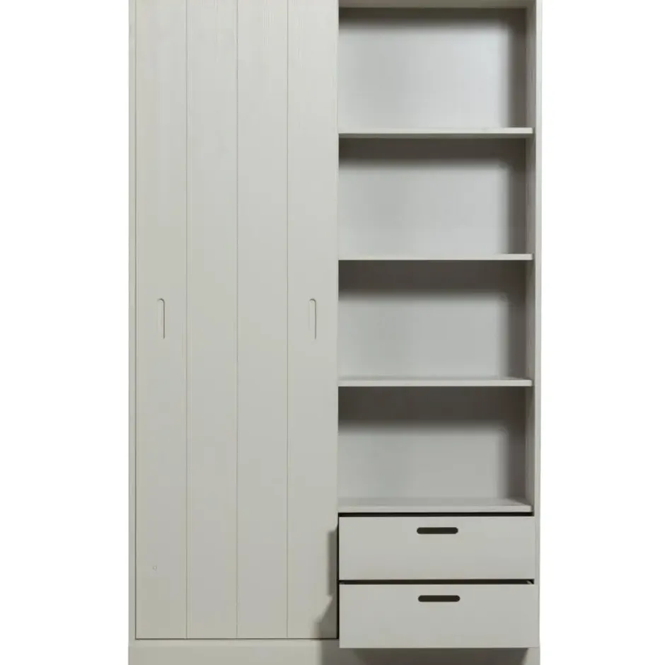 WOOOD Mila Schuifdeurkast - Grenen - Dust - 200x120x42